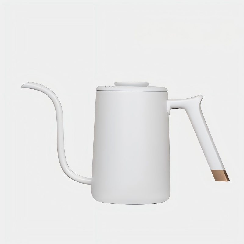 Timemore Fish Pure Coffee Kettle 600Ml, Gooseneck Pour Over Kettle,White
