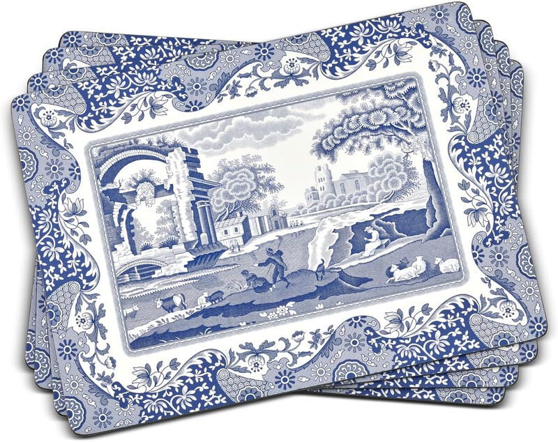 Spode Blue Italian Set of 4 Large Placemats