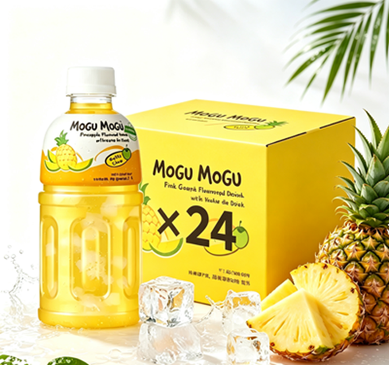 Mogu Mogu Ananasgetränk 320 ml × 24 Flaschen