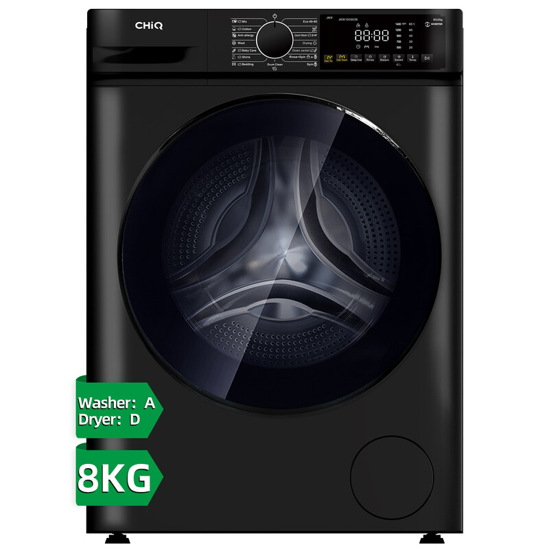 JKW85882HB Washer Dryer, 8kg/5kg, 1400 Spin, Black, A/D Rated