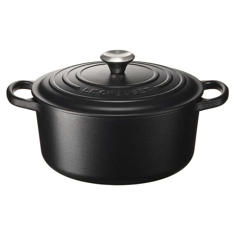 Le Creuset gietijzeren braadslee - 22 cm, mat zwart