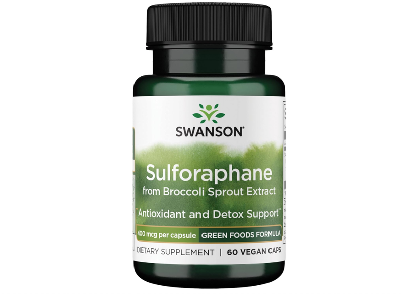 Swanson Sulforaphane Antioxidant 400mcg Vegan Daily Wellness Support Capsules - 60 Capsules