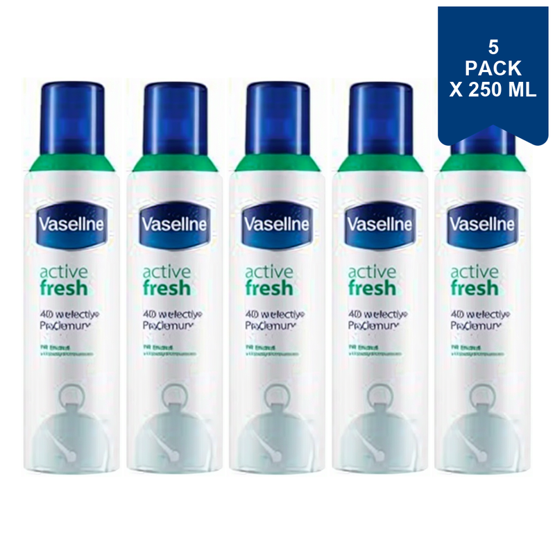 Vaseline Deo Active Fresh 250 ml (5-Pack)