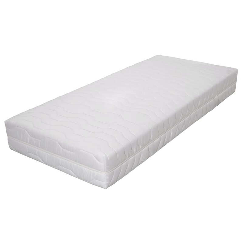 vidaXL 7-Zonen-Taschenfederkernmatratze 100x200 cm, Mittelfest (Härtegrad H2), 20 cm dick, 240 Federn/m², Abnehmbarer, waschbarer Bezug, Weiß
