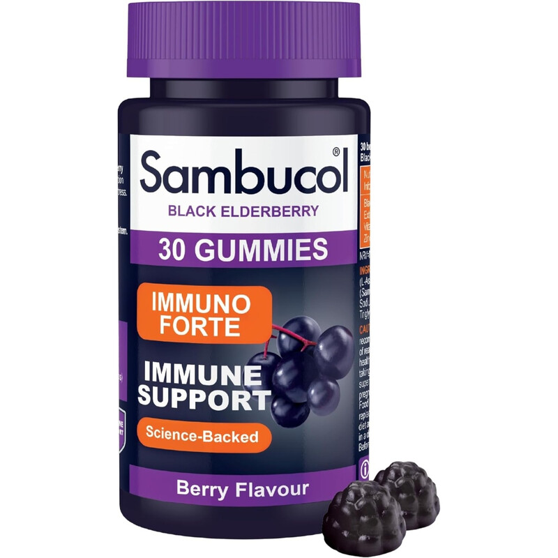 Sambucol Black Elderberry Immuno Forte Immune Support Gummies - 30 Gummies