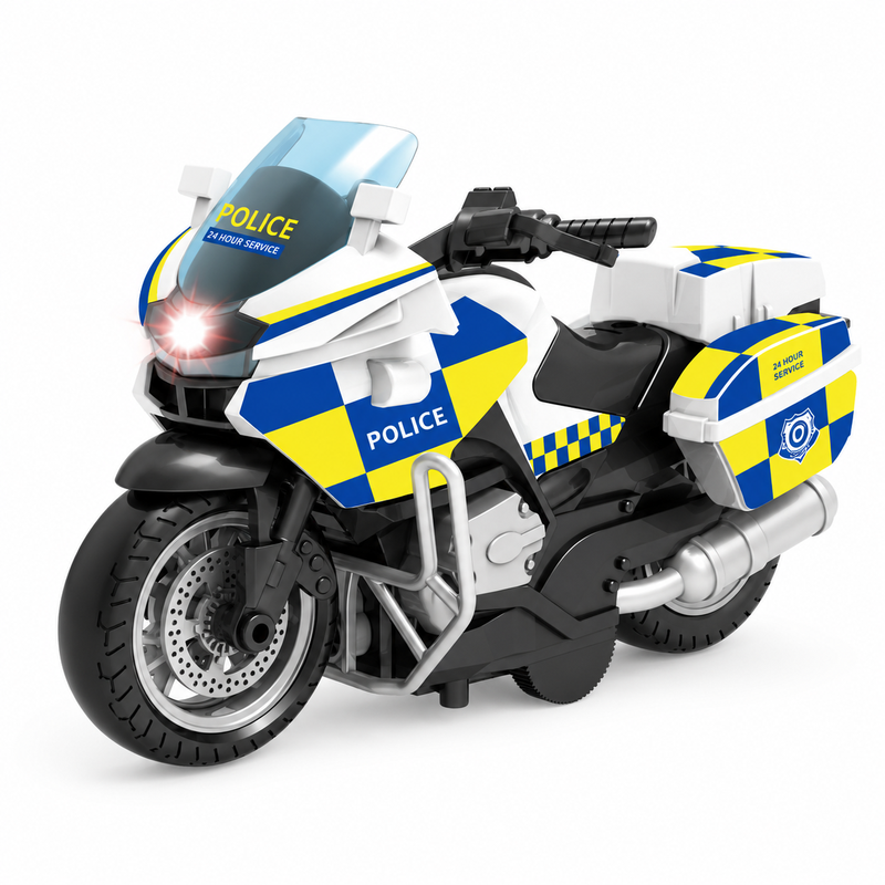 City Police Motorradspielzeug federbelastetes verwandelbares Fahrzeug mit Sound, Licht und 3AG3 Batterie