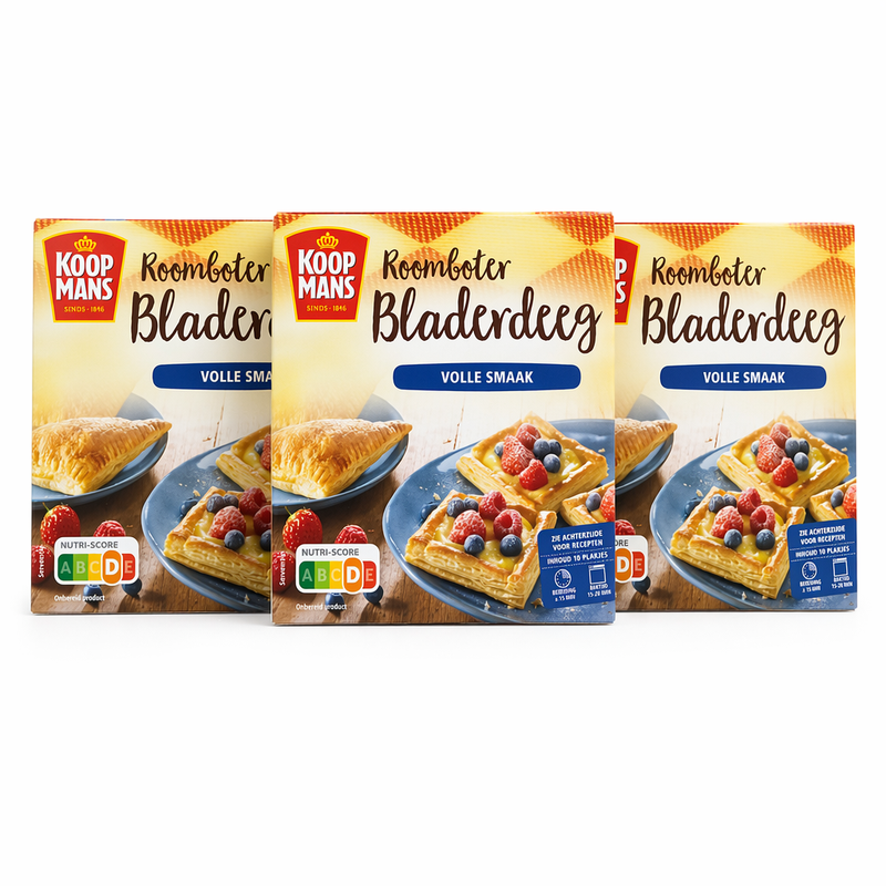 Koopmans Beurre pour Pâte Feuilletée – 3 x 450 g