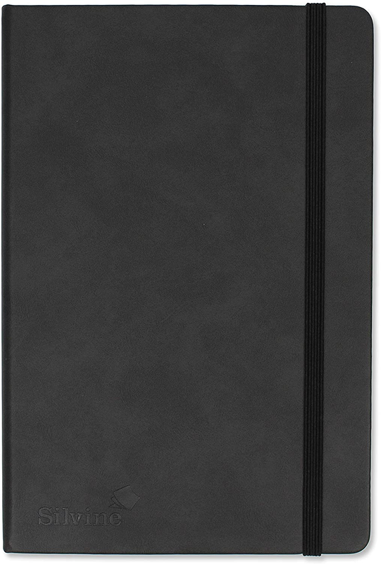 Silvine Black Executive A5 Casebound Soft Feel Notebook