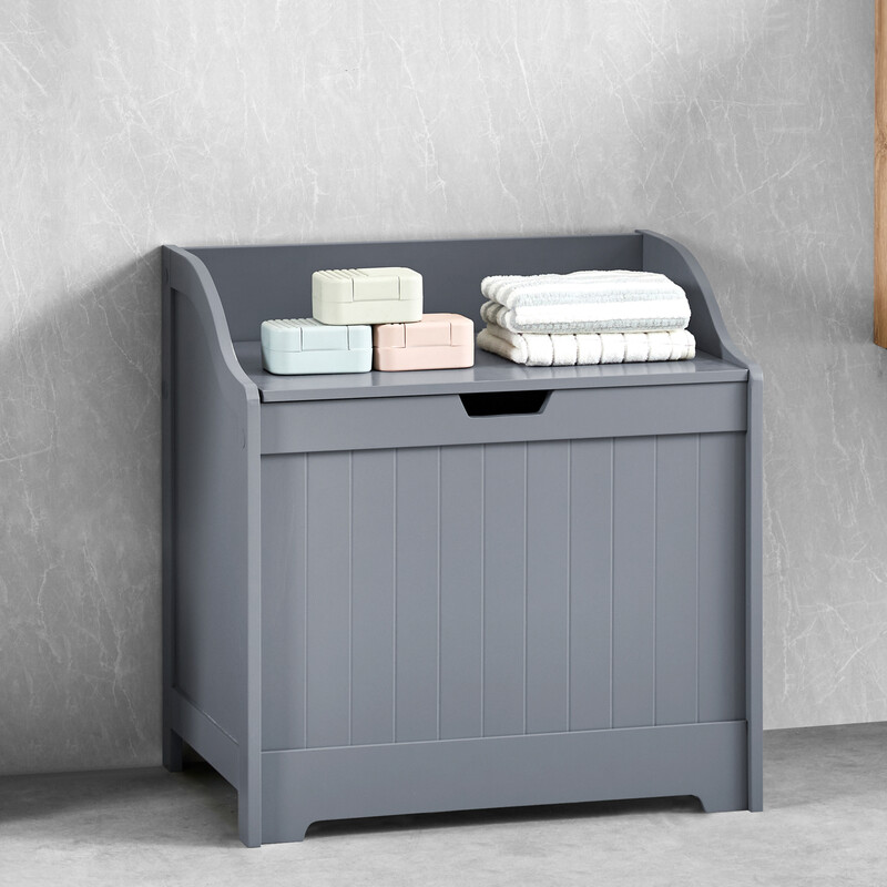 Bath Vida Bathroom Laundry Chest Priano Grey