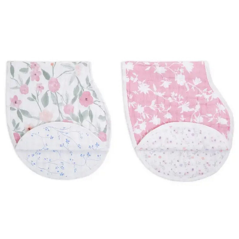 ™ Boutique Cotton Muslin Burpy Bibs 2 Pack Ma Fleur