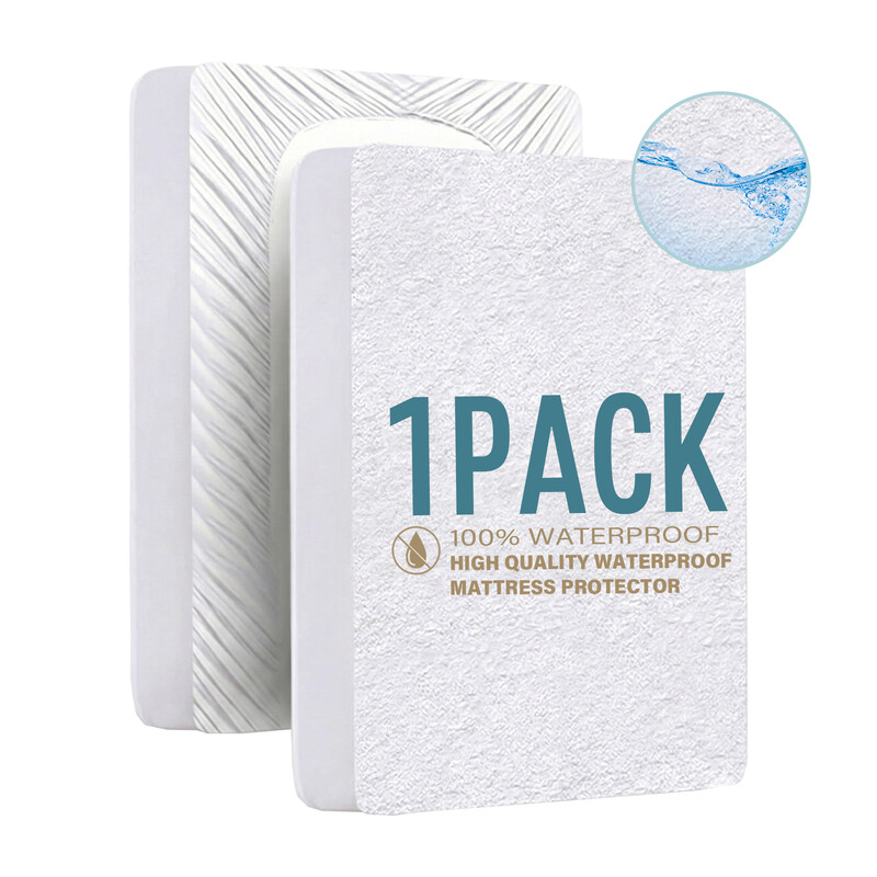 Waterproof Bedding Mattress Protector， Breathable， Mattress Topper， 30 cm Extra Deep