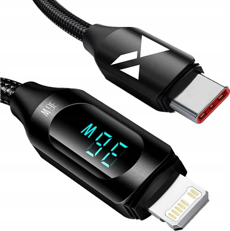 Wozinsky WUCLC1 Black Lightning auf USB-C Kabel 36W 480 Mbps 1m