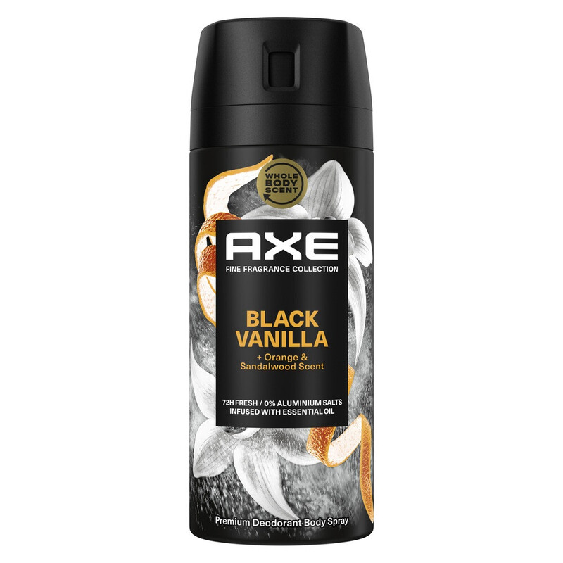Axe fijne geur bodyspray zwarte vanille