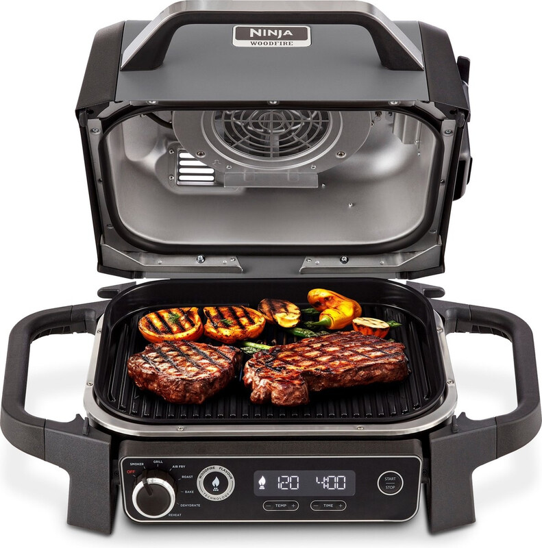 Ninja Woodfire OG701EU elektrische barbecue, campinggrill en rookoven
