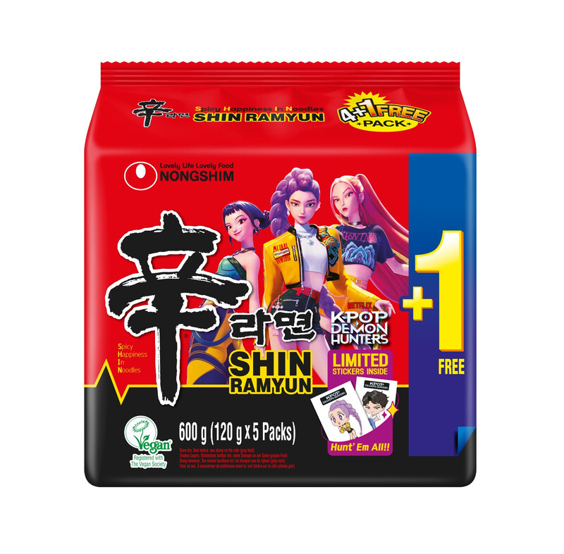 Shin Ramyun 120g x 5 Big Packs (Demon Hunters Edition)