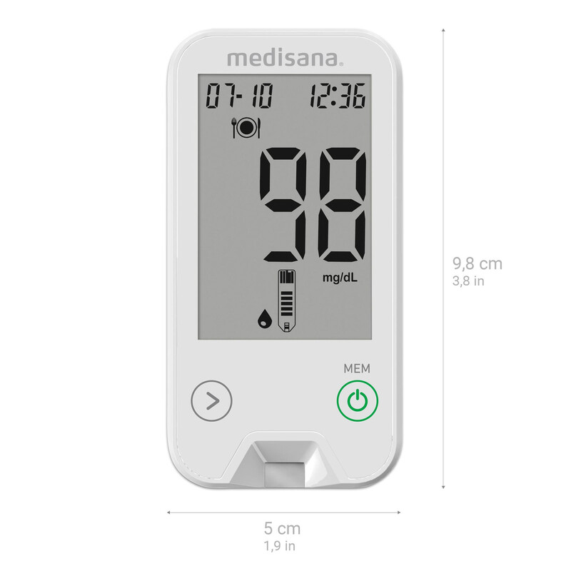 Medisana Produktname Meditouch 2 Blutzuckermessgerät – Iso 15197:2015 Konform, 5-Sekunden-Messung, 480 Speicherplätze, Usb-Datenübertragung, Inklusive Starter-Set