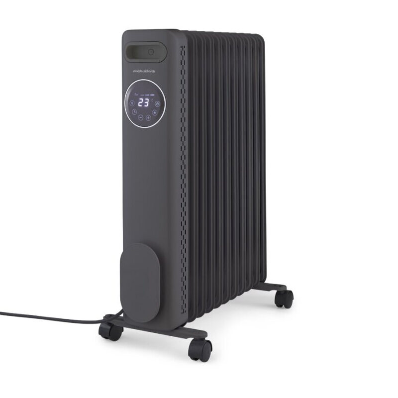 HeatFlux 2.5kW Digital Oil Filled Radiator with Remote Control – Grey, 827877