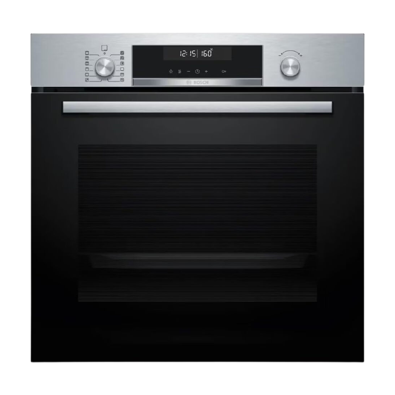 Bosch Serie 6 Pyrolyse-Multifunktionsbackofen, 60 cm Breite, AirFry, 3D Heißluft, Edelstahl, HBG578ES3