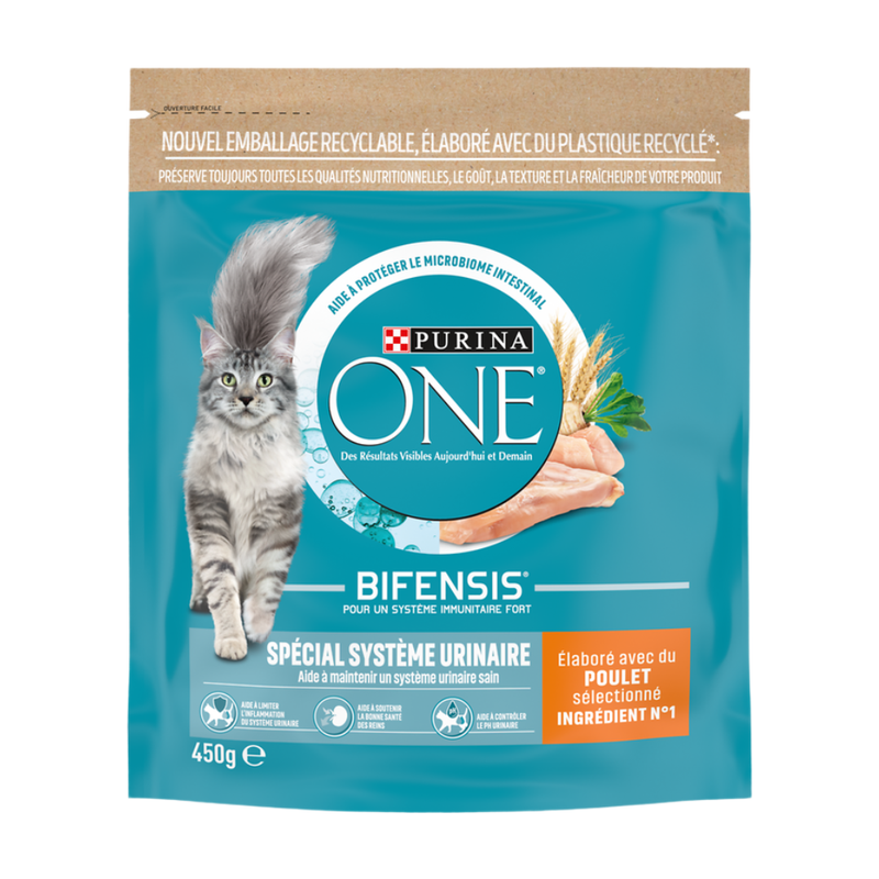 Purina One Aliment pour chat adulte au poulet - 450 g