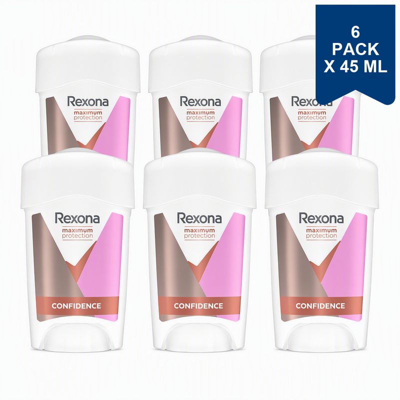 Rexona Deo Stick Crème Dames Maximale Bescherming Anti-Transpirant, Confidence - 45 ml (4-Pack)
