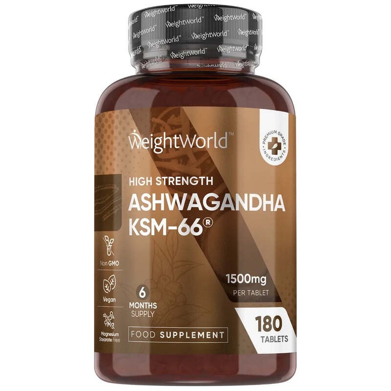WeightWorld Ashwagandha-Extrakt (KSM-66) 1500 mg 180 Tabletten