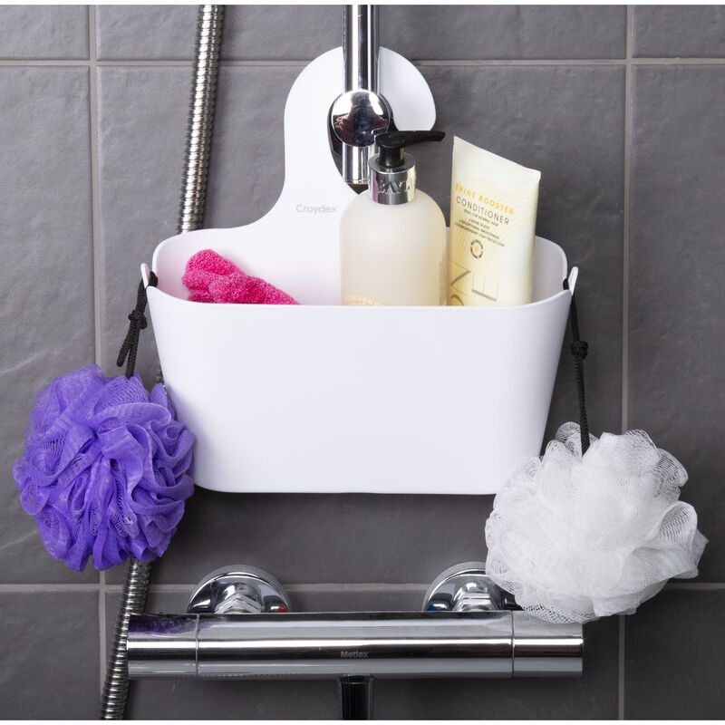 Small Hook Over Caddy - White