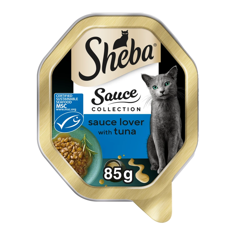 Sheba Sauce Collection Adult Wet Cat Food Tray Sauce Lover With Tuna 85G