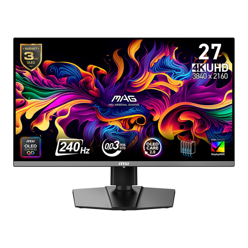 MSI MAG 272UP QD-OLED X24 monitor 67,3 cm (26,5 inch) 3840 x 2160 pixels 4K Ultra HD Zwart