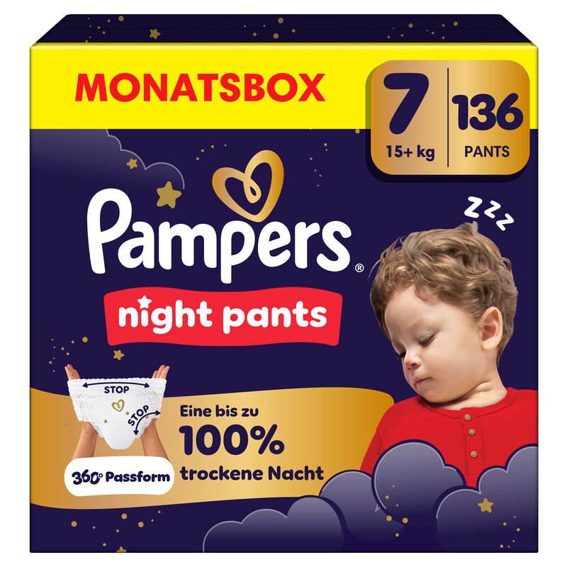 Pampers Baby Dry Night Pants Größe 7 - 136 Stück