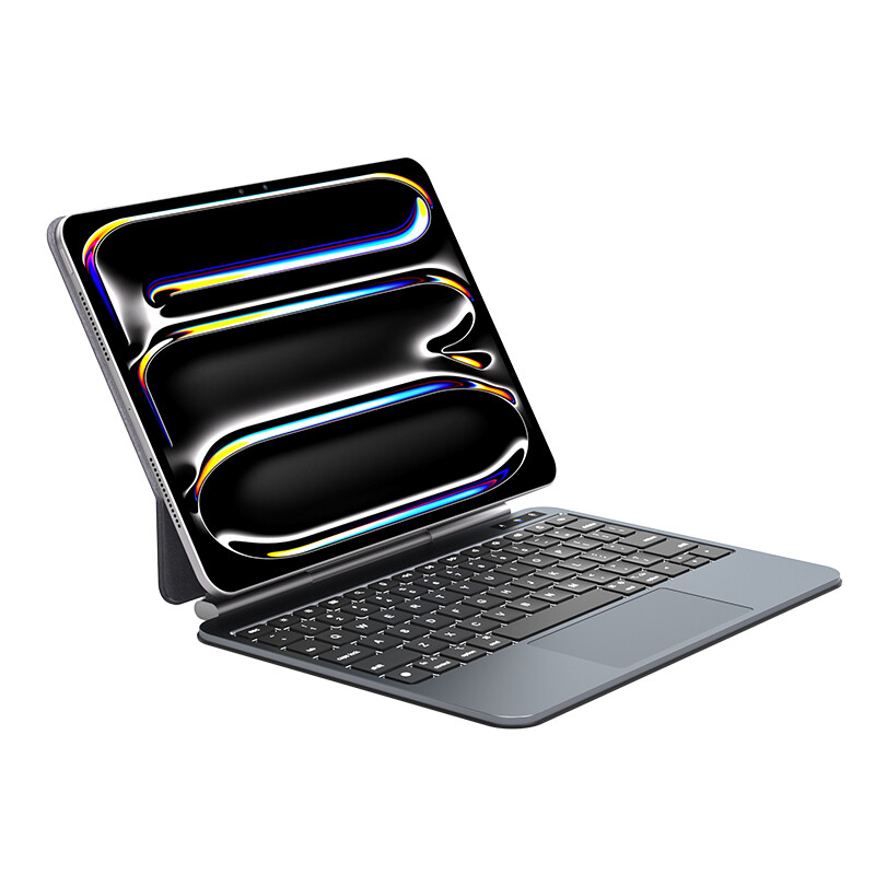 VoxorAI / Apple – Tastatur für iPad Pro: Schwarz. Geeignet für das 11-Zoll-iPad Pro mit M5/M4-Chip. Kabellose Tastatur. iPad Pro-Tastatur. Apple-Tastatur.