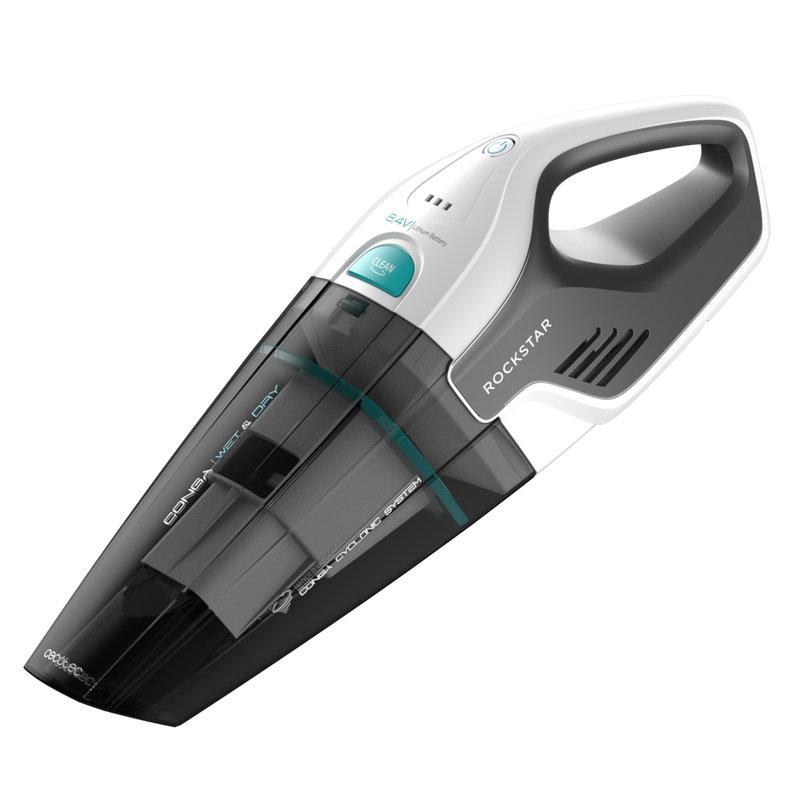 Cecotec Conga Rockstar Hand 8.4V Cordless Handheld Vacuum Cleaner - Wet & Dry Hand Vac, Bagless Cyclonic Tech, 500ml Dust Cup, High-Efficiency Filter with Furniture & Crevice Tools for Home & Car
