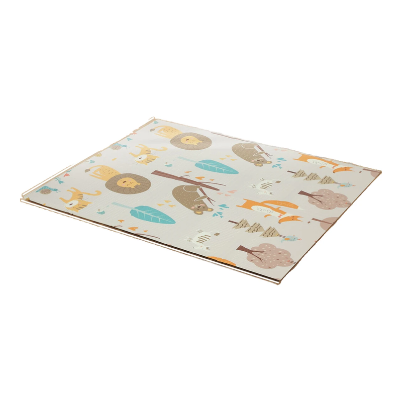 Aiyaplay Baby Play Mat Double Sided, Foldable & Reversible Activity Playmat, Waterproof Kids Foam Crawling Mat For Outdoor Indoor Playtime Picnics, 177 X 146 X 1.5Cm, Animal Theme