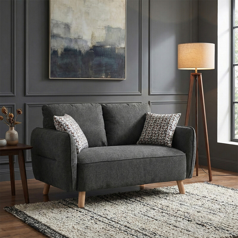 Sofa Georgia 2 Seater Dark Grey