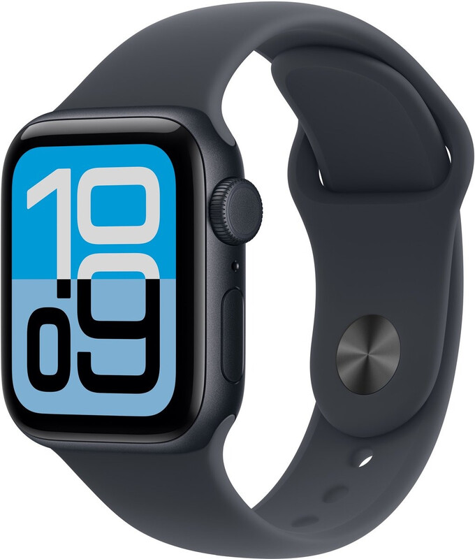 Apple Watch SE 3 GPS + Cellular 40 mm Midnight aluminium behuizing met Midnight sportband - S/M