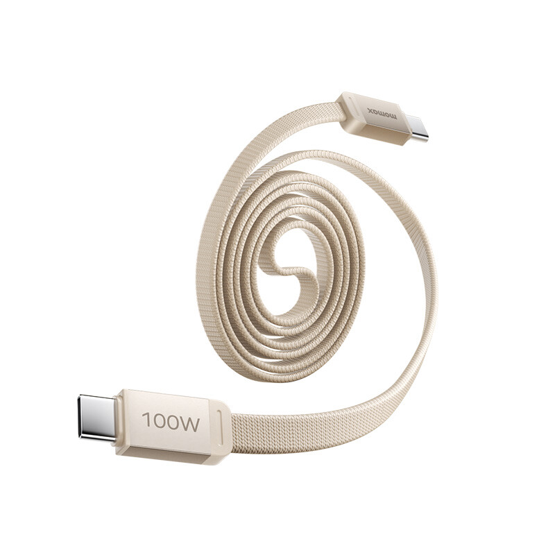 MOMAX Mag.Link Flat 100W Magnetic Braided Fast Charging Cable, 1m