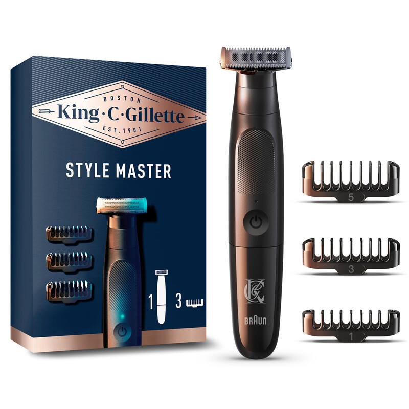 King C. Gillette Style Master Elektrischer Barttrimmer, wasserdicht mit CenterCut Technologie für präzises Trimmen, Rasieren & scharfe …
