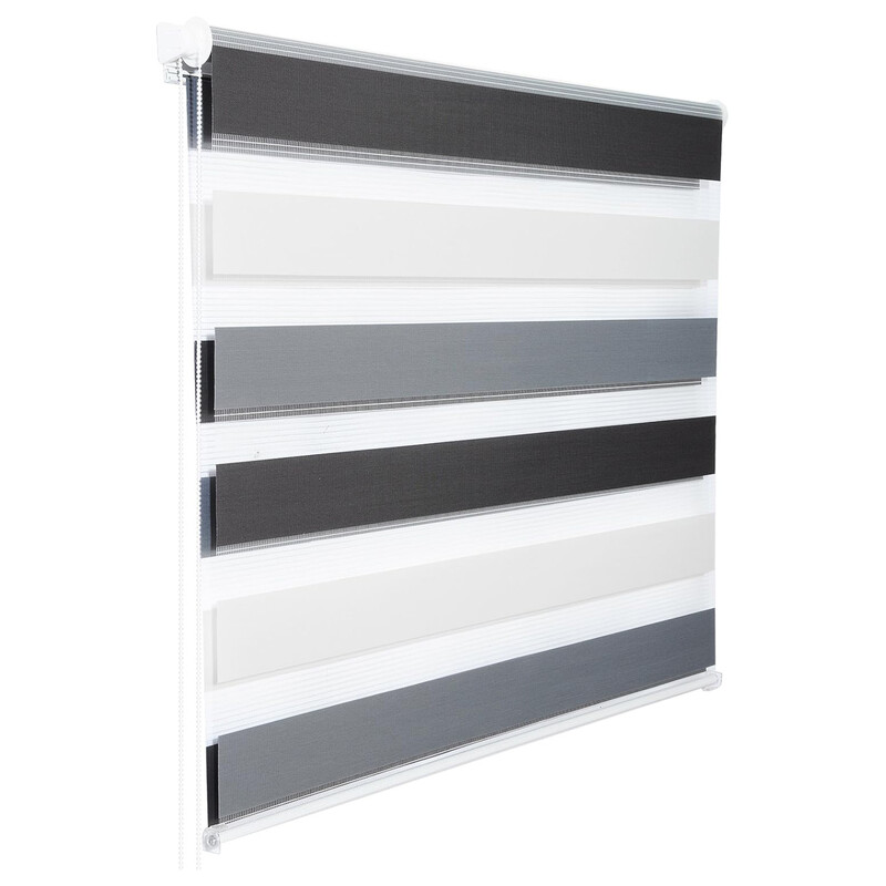 WOLTU Doppelrollo ohne Bohren, Klemmfix, Lichtdurchlässiger und Verdunkelnder Doppelstoff, Sichtschutz, für Fenster oder Tür, 70B x 150H cm, Buche