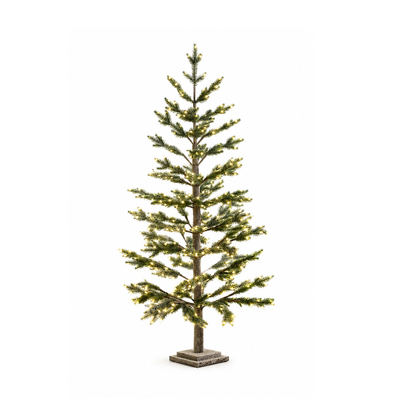 Festive 4ft Snowy LED Twig Christmas Tree