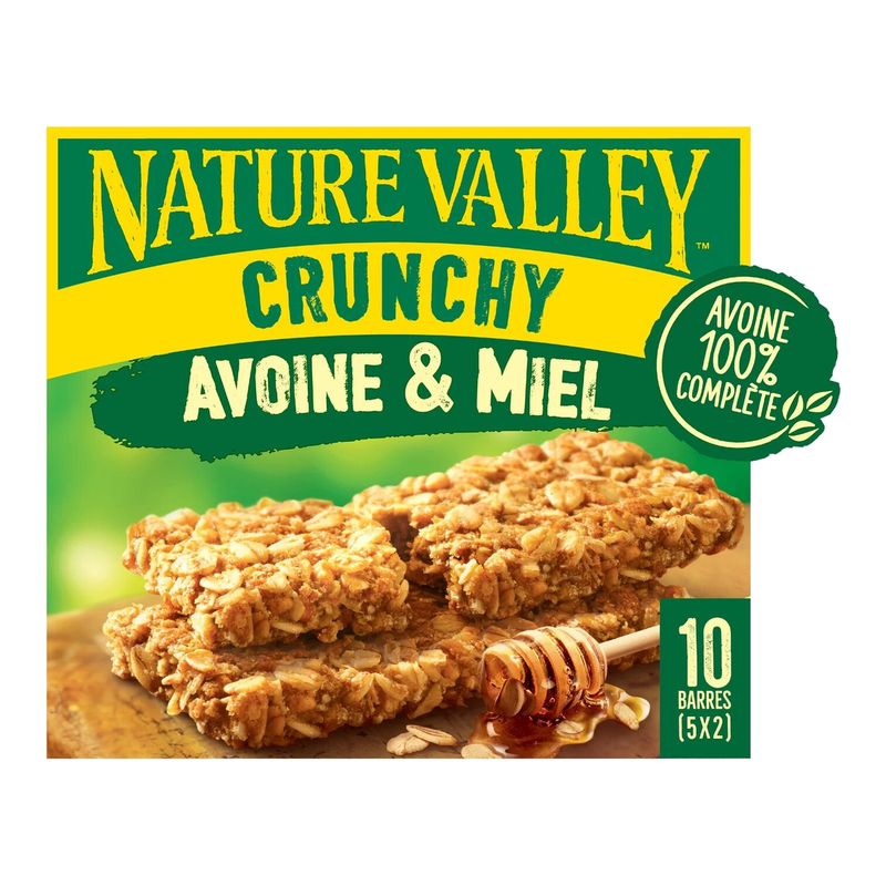 Barres Céréales Crunchy Avoine Et Miel Nature Valley La Boîte De 5 Sachets De 2 Barres