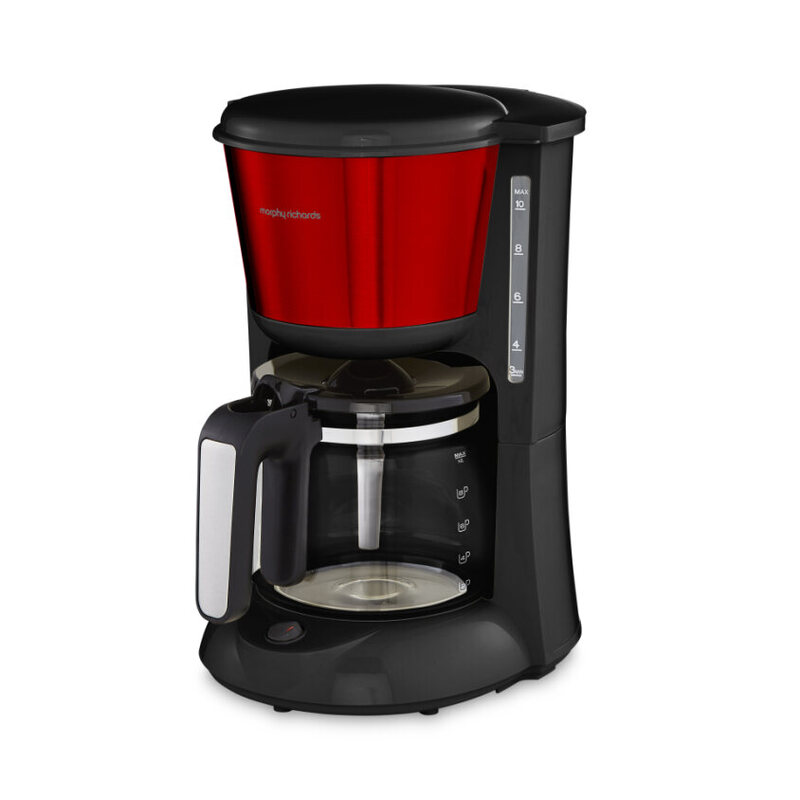 Equip Filter Coffee Machine, Pour Over Technology, 1.2 L - Red & Black, 162503