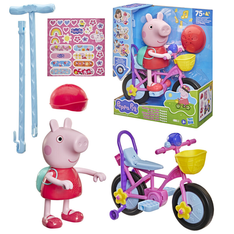 50XL Peppa Pig Adventure Playset for Toddlers - Read, Pedal Go! 3-Wheeled Riding Toy with Interactive Sounds for Kids