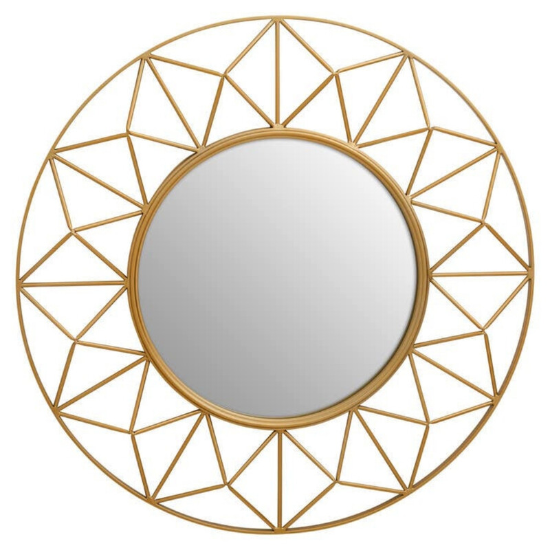 Interiors By Premier Gold Wall Mirror Matera Geo Round D:71cm