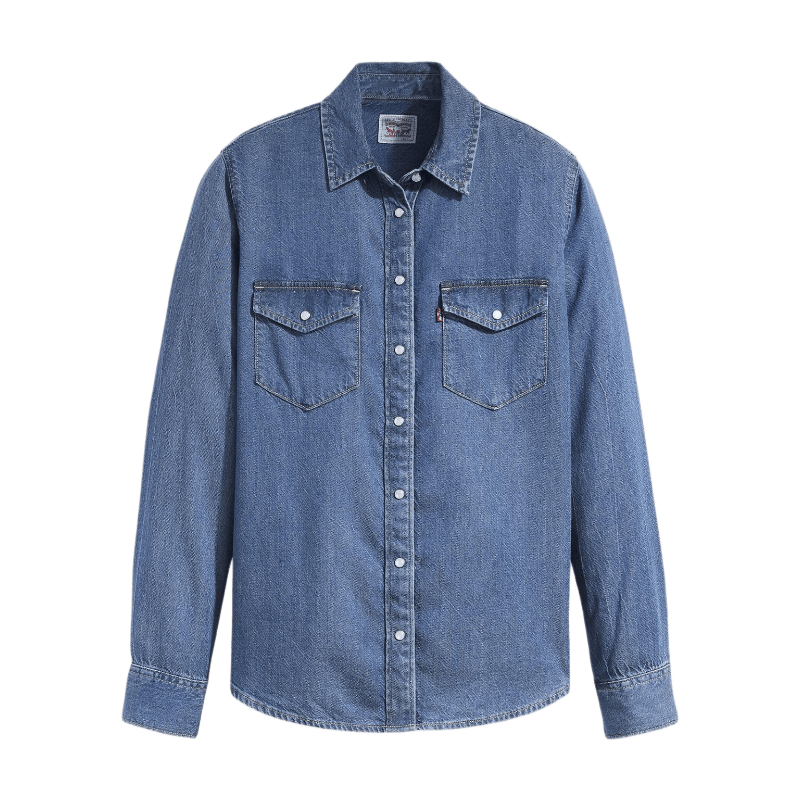 Levi's Dames Overhemdblouse Lange Mouwen Paper Map 2 Iconic Collection S