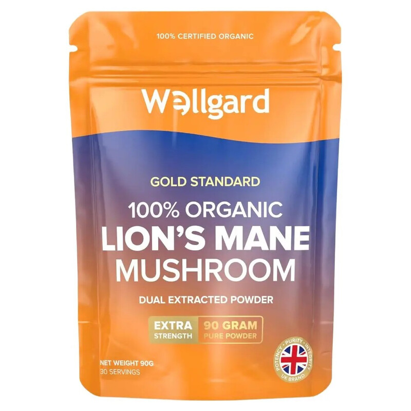 Wellgard Organic Lion's Mane Mushroom Cognitive Support Powder - 90G