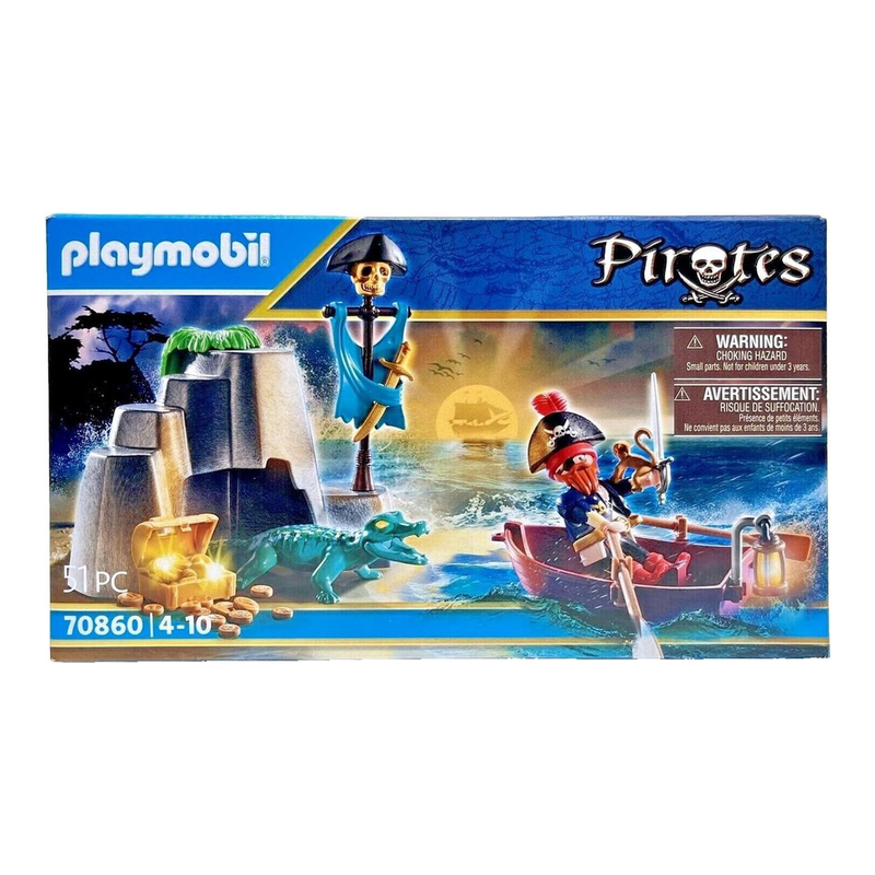 Playmobil piraten schat verstopplek speelset - 70860, meerkleurig