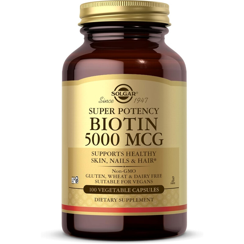 SOLGAR Biotin 5000 Mcg 100 Vegetable Capsules