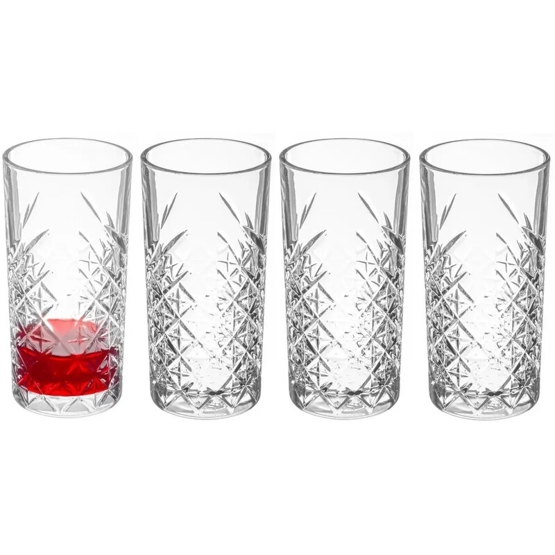 Secret de Gourmet Set hoher Trinkgläser - 450 ml, Transparent, 4er-Set