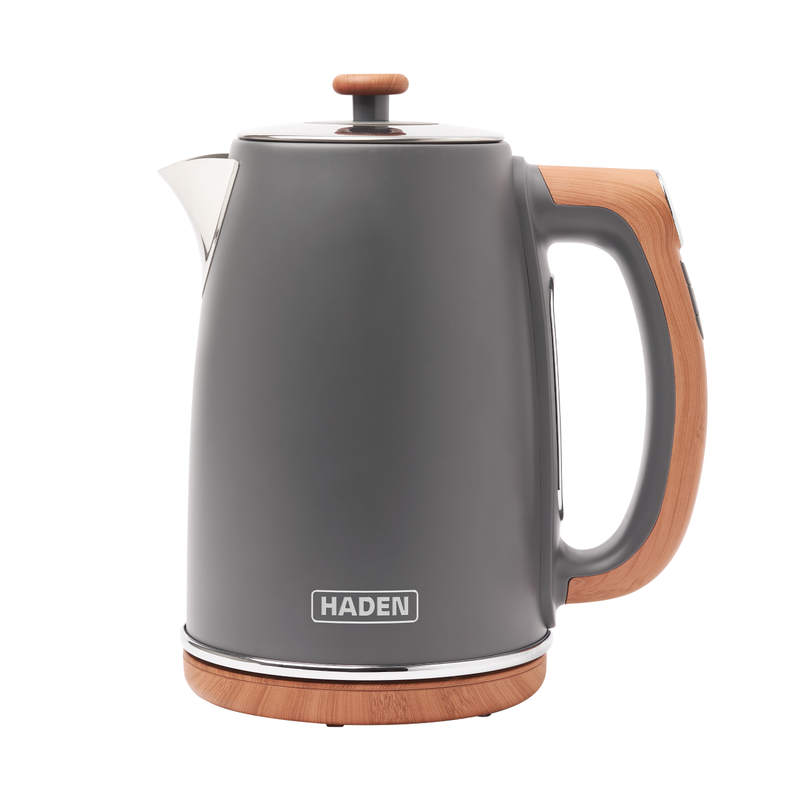 Dorchester Digital Kettle, Variable Temperature, Grey Coated Stainless Steel & Wooden