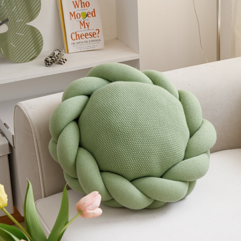 , Acrylic Wreath Cushion, 40x40cm, light green, 1pack