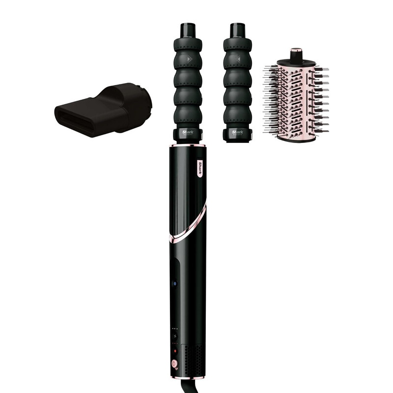 Shark FlexStyle HD426EU 3-in-1 Air-Styler & Haartrockner, Car Wrap Locken-On-Aid, Ovalbürste, Konzentratordüse, hitzebeständig, kein Haarbruch, Schwarz, Roségold